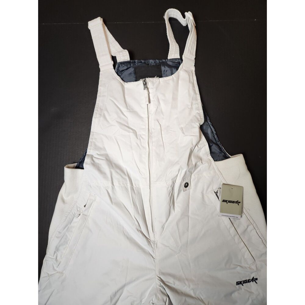 SkiGear Insulated Bib Overalls Women's Size Large White - Picture 3 of 14